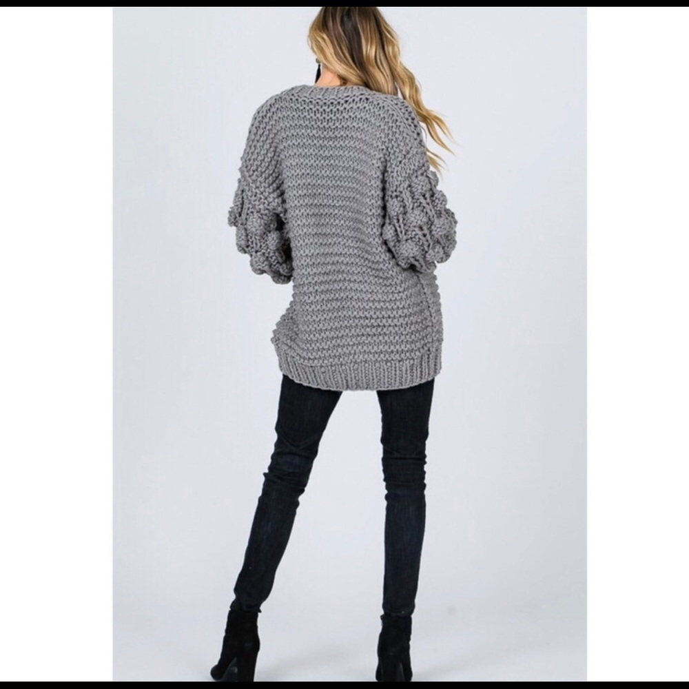Hand Made Pom Pom Sweater - Picture 4 of 5